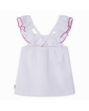 CAMISETA PUNTO ESPALDA ABIERTA Y TIRANTES NIÑA BLANCA LOVE SAUVAGE CAMISETA PUNTO ESPALDA ABIERTA Y TIRANTES NIÑA BLANCA LOVE SAUVAGE