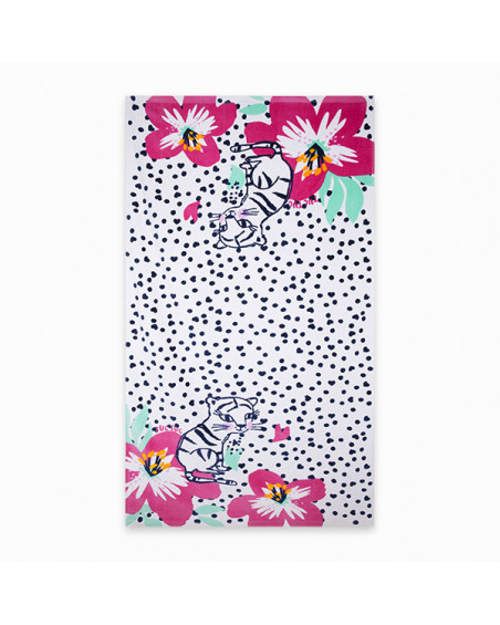 TOALLA ESTAMPADA NIÑA BLANCA LOVE SAUVAGE TOALLA ESTAMPADA NIÑA BLANCA LOVE SAUVAGE