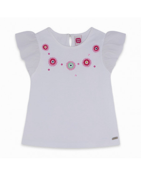 CAMISETA COMBINADA VOLANTES NIÑA BLANCA LOVE SAUVAGE CAMISETA COMBINADA VOLANTES NIÑA BLANCA LOVE SAUVAGE