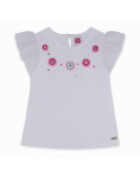 CAMISETA COMBINADA VOLANTES NIÑA BLANCA LOVE SAUVAGE CAMISETA COMBINADA VOLANTES NIÑA BLANCA LOVE SAUVAGE