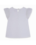 CAMISETA COMBINADA VOLANTES NIÑA BLANCA LOVE SAUVAGE CAMISETA COMBINADA VOLANTES NIÑA BLANCA LOVE SAUVAGE