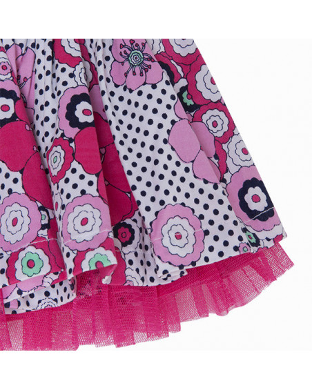 FALDA COMBINADA ESTAMPADA NIÑA ROSA LOVE SAUVAGE FALDA COMBINADA ESTAMPADA NIÑA ROSA LOVE SAUVAGE