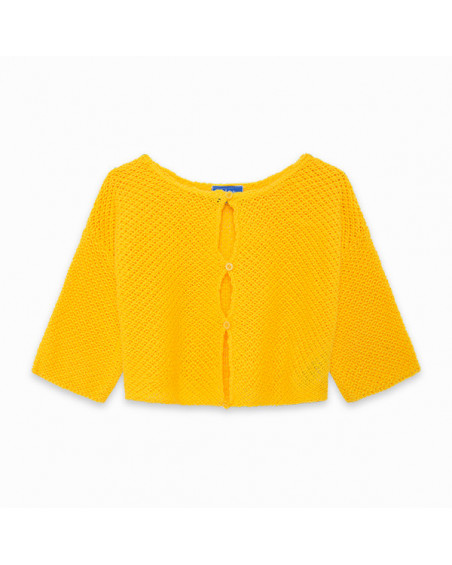 CHAQUETA TRICOT GANCHILLO NIÑA AMARILLA LEMONADE CHAQUETA TRICOT GANCHILLO NIÑA AMARILLA LEMONADE