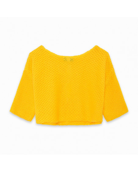 CHAQUETA TRICOT GANCHILLO NIÑA AMARILLA LEMONADE CHAQUETA TRICOT GANCHILLO NIÑA AMARILLA LEMONADE