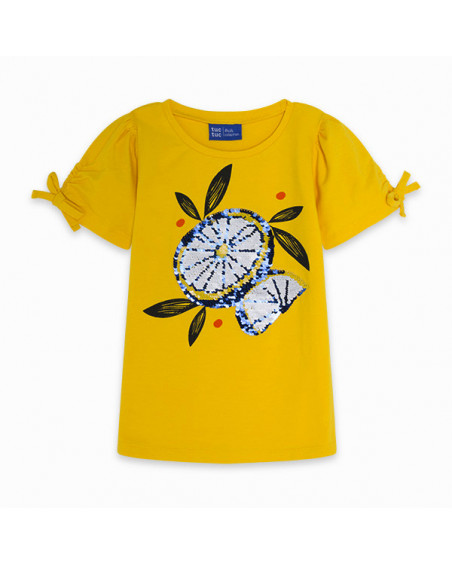 CAMISETA PUNTO LENTEJUELAS REVERSIBLES NIÑA AMARILLA LEMONADE CAMISETA PUNTO LENTEJUELAS REVERSIBLES NIÑA AMARILLA LEMONADE