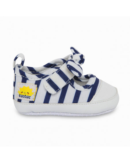 ZAPATITOS PUNTO RAYAS NIÑA AZULES FORMENTERA ZAPATITOS PUNTO RAYAS NIÑA AZULES FORMENTERA