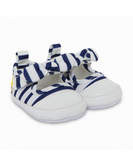 ZAPATITOS PUNTO RAYAS NIÑA AZULES FORMENTERA ZAPATITOS PUNTO RAYAS NIÑA AZULES FORMENTERA