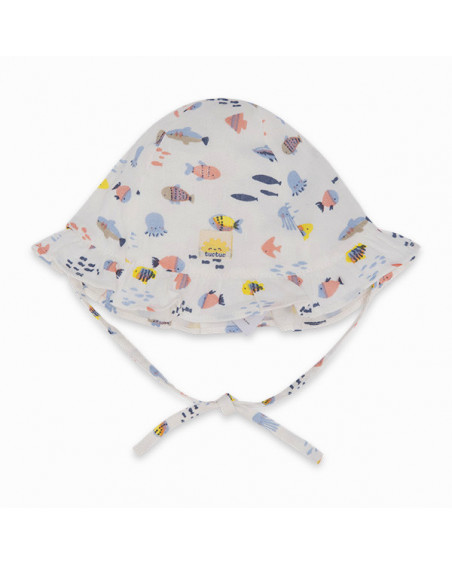 GORRO GASA ESTAMPADO NIÑA BLANCO FORMENTERA GORRO GASA ESTAMPADO NIÑA BLANCO FORMENTERA