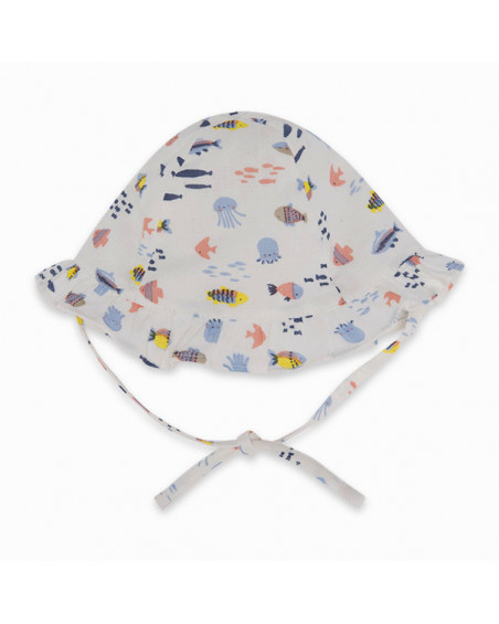 GORRO GASA ESTAMPADO NIÑA BLANCO FORMENTERA GORRO GASA ESTAMPADO NIÑA BLANCO FORMENTERA