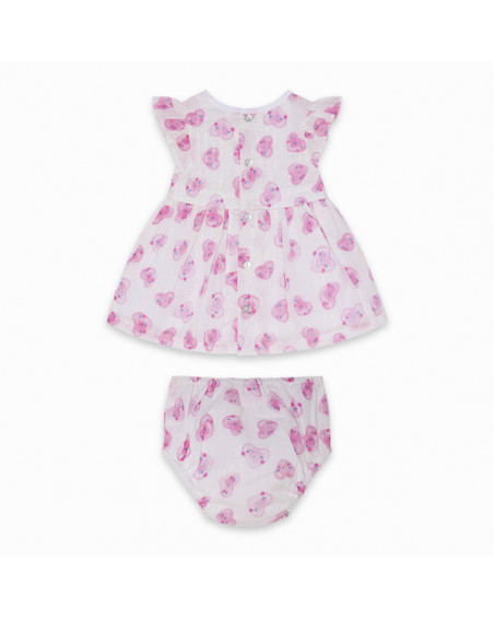 VESTIDO POPELÍN CORAZONES NIÑA BLANCO SUGAR BABE VESTIDO POPELÍN CORAZONES NIÑA BLANCO SUGAR BABE