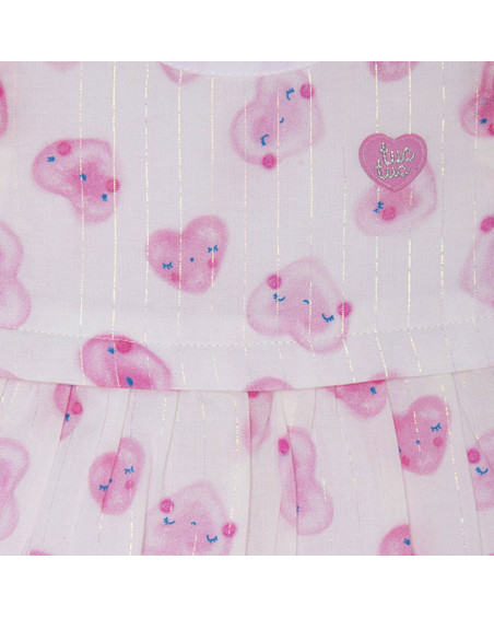 VESTIDO POPELÍN CORAZONES NIÑA BLANCO SUGAR BABE VESTIDO POPELÍN CORAZONES NIÑA BLANCO SUGAR BABE