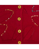 CHAQUETA TRICOT LENTEJUELAS NIÑA ROJA ZANZIBAR CHAQUETA TRICOT LENTEJUELAS NIÑA ROJA ZANZIBAR