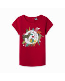 CAMISETA PUNTO MENSAJE NIÑA ROJA ZANZIBAR CAMISETA PUNTO MENSAJE NIÑA ROJA ZANZIBAR