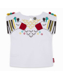 CAMISETA PUNTO FLECOS NIÑA BLANCA ZANZIBAR CAMISETA PUNTO FLECOS NIÑA BLANCA ZANZIBAR