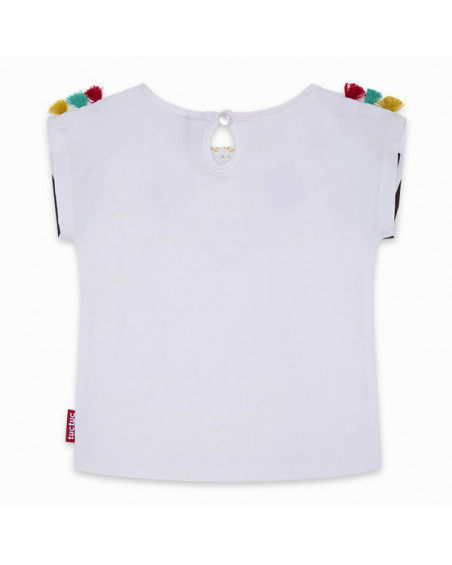CAMISETA PUNTO FLECOS NIÑA BLANCA ZANZIBAR CAMISETA PUNTO FLECOS NIÑA BLANCA ZANZIBAR
