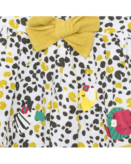FALDA POPELÍN ESTAMPADA NIÑA BLANCA ZANZIBAR FALDA POPELÍN ESTAMPADA NIÑA BLANCA ZANZIBAR