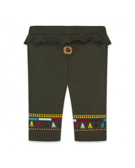 LEGGING PIRATA PUNTO VOLANTES NIÑA VERDE ZANZIBAR LEGGING PIRATA PUNTO VOLANTES NIÑA VERDE ZANZIBAR