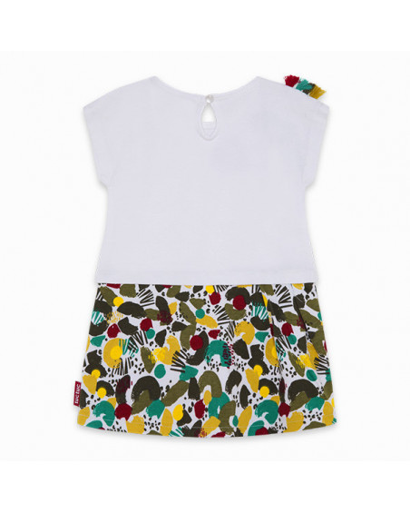 VESTIDO PUNTO COMBINADO NIÑA BLANCO ZANZIBAR VESTIDO PUNTO COMBINADO NIÑA BLANCO ZANZIBAR