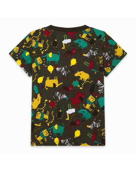 CAMISETA PUNTO ANIMALES NIÑO VERDE ZANZIBAR CAMISETA PUNTO ANIMALES NIÑO VERDE ZANZIBAR