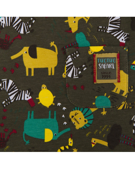 CAMISETA PUNTO ANIMALES NIÑO VERDE ZANZIBAR CAMISETA PUNTO ANIMALES NIÑO VERDE ZANZIBAR