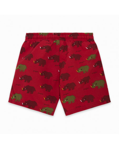BERMUDA DE BAÑO RINOCERONTES NIÑO ROJA ZANZIBAR BERMUDA DE BAÑO RINOCERONTES NIÑO ROJA ZANZIBAR