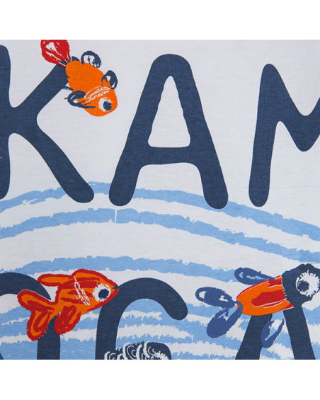 CAMISETA PUNTO MENSAJE NIÑO BLANCA KAMOGAWA CAMISETA PUNTO MENSAJE NIÑO BLANCA KAMOGAWA