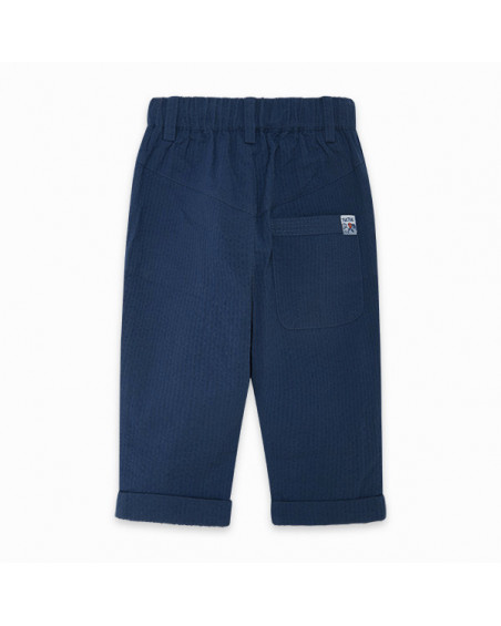PANTALÓN PLANA FANTASÍA EFECTO DENIM NIÑO AZUL KAMOGAWA PANTALÓN PLANA FANTASÍA EFECTO DENIM NIÑO AZUL KAMOGAWA
