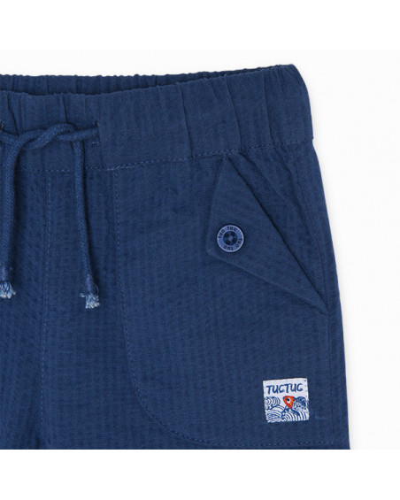 SHORT PLANA FANTASÍA EFECTO DENIM NIÑO AZUL KAMOGAWA SHORT PLANA FANTASÍA EFECTO DENIM NIÑO AZUL KAMOGAWA