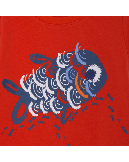 CAMISETA PUNTO PEZ NIÑO ROJA KAMOGAWA CAMISETA PUNTO PEZ NIÑO ROJA KAMOGAWA