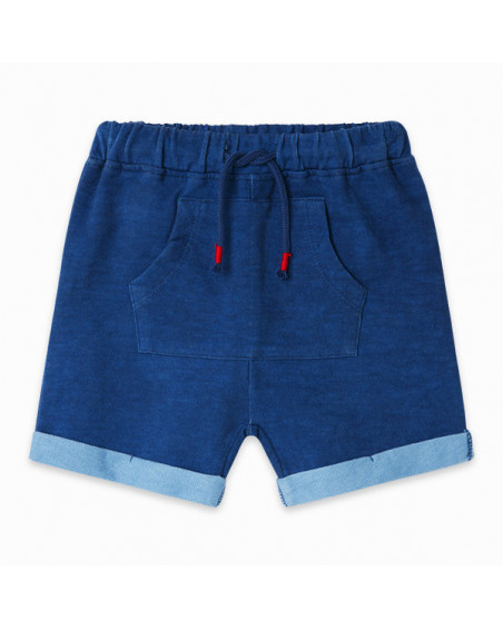 BERMUDA FELPA BOLSILLO CANGURO NIÑO AZUL KAMOGAWA BERMUDA FELPA BOLSILLO CANGURO NIÑO AZUL KAMOGAWA
