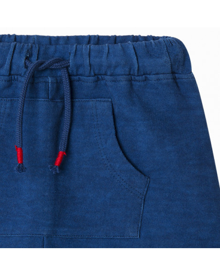 BERMUDA FELPA BOLSILLO CANGURO NIÑO AZUL KAMOGAWA BERMUDA FELPA BOLSILLO CANGURO NIÑO AZUL KAMOGAWA