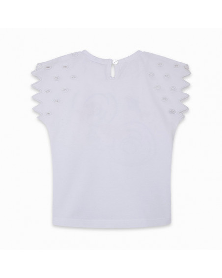 CAMISETA PUNTO PECES NIÑA BLANCA KAMOGAWA CAMISETA PUNTO PECES NIÑA BLANCA KAMOGAWA