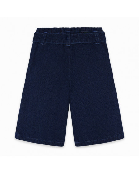 PANTALÓN PLANA FANTASÍA CULOTTE EFECTO DENIM NIÑA AZUL KAMOGAWA PANTALÓN PLANA FANTASÍA CULOTTE EFECTO DENIM NIÑA AZUL KAMOGAWA