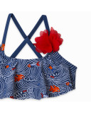 BIKINI ESPALDA CRUZADA PECES NIÑA AZUL KAMOGAWA BIKINI ESPALDA CRUZADA PECES NIÑA AZUL KAMOGAWA
