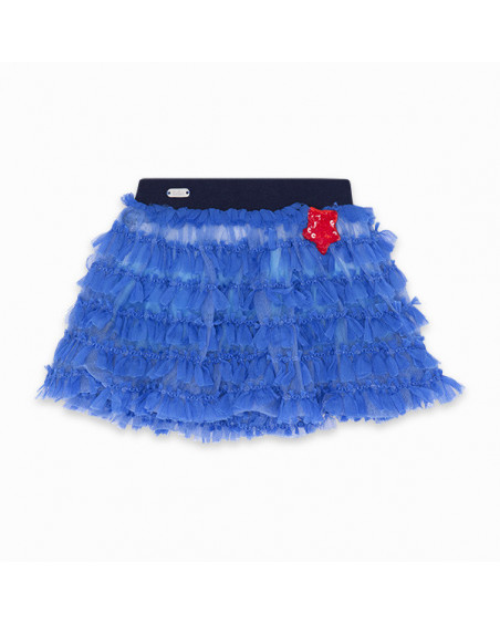 FALDA TUL DEGRADADA NIÑA AZUL KAMOGAWA FALDA TUL DEGRADADA NIÑA AZUL KAMOGAWA