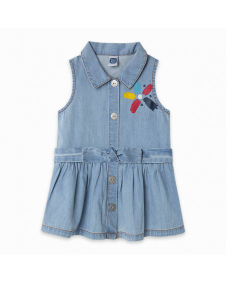 VESTIDO DENIM SIN MANGAS NIÑA AZUL DRAW A REX VESTIDO DENIM SIN MANGAS NIÑA AZUL DRAW A REX