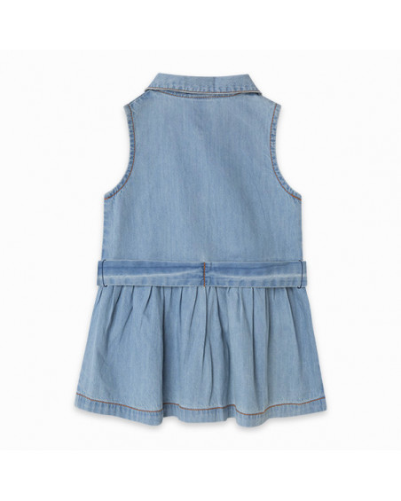 VESTIDO DENIM SIN MANGAS NIÑA AZUL DRAW A REX VESTIDO DENIM SIN MANGAS NIÑA AZUL DRAW A REX