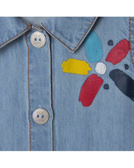 VESTIDO DENIM SIN MANGAS NIÑA AZUL DRAW A REX VESTIDO DENIM SIN MANGAS NIÑA AZUL DRAW A REX