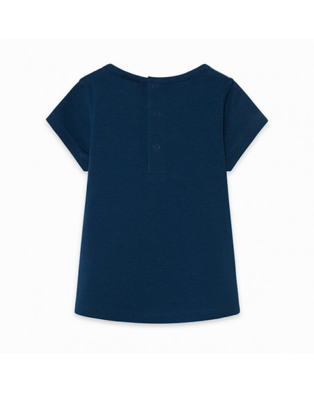 CAMISETA PUNTO DINOSAURIO NIÑA AZUL DRAW A REX CAMISETA PUNTO DINOSAURIO NIÑA AZUL DRAW A REX