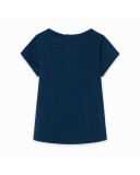 CAMISETA PUNTO DINOSAURIO NIÑA AZUL DRAW A REX CAMISETA PUNTO DINOSAURIO NIÑA AZUL DRAW A REX