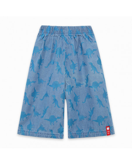 PANTALÓN DENIM CULOTTE NIÑA AZUL DRAW A REX PANTALÓN DENIM CULOTTE NIÑA AZUL DRAW A REX
