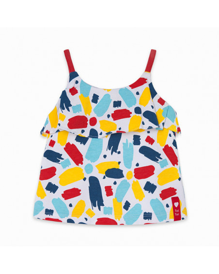 CAMISETA PUNTO TIRANTES NIÑA ROJA DRAW A REX CAMISETA PUNTO TIRANTES NIÑA ROJA DRAW A REX