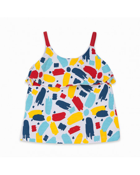 CAMISETA PUNTO TIRANTES NIÑA ROJA DRAW A REX CAMISETA PUNTO TIRANTES NIÑA ROJA DRAW A REX