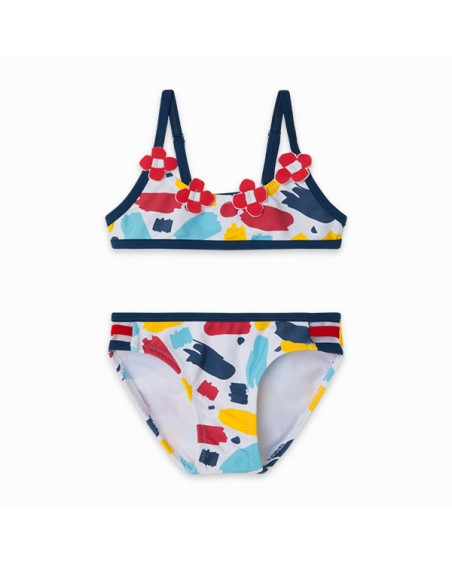 BIKINI FLORES NIÑA ROJO DRAW A REX BIKINI FLORES NIÑA ROJO DRAW A REX