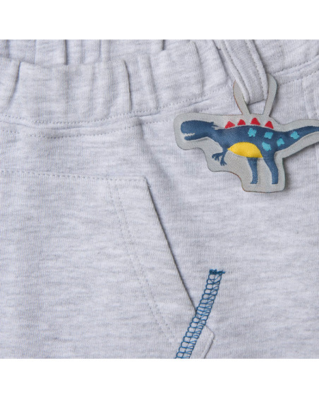 BERMUDA FELPA CON PIN NIÑO GRIS DRAW A REX BERMUDA FELPA CON PIN NIÑO GRIS DRAW A REX