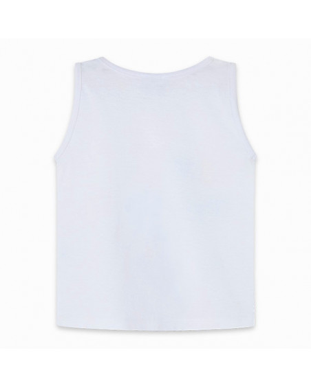 CAMISETA PUNTO SIN MANGAS MENSAJE NIÑO BLANCA DRAW A REX CAMISETA PUNTO SIN MANGAS MENSAJE NIÑO BLANCA DRAW A REX