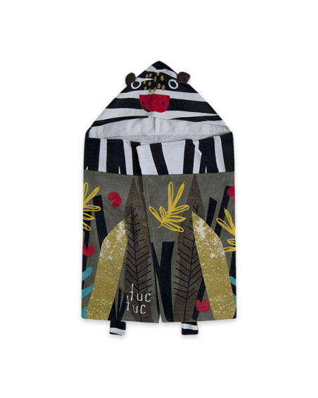 TOALLA-PONCHO CEBRA NIÑO VERDE ZANZIBAR TOALLA-PONCHO CEBRA NIÑO VERDE ZANZIBAR