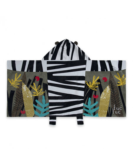 TOALLA-PONCHO CEBRA NIÑO VERDE ZANZIBAR TOALLA-PONCHO CEBRA NIÑO VERDE ZANZIBAR