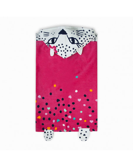 TOALLA-PONCHO LEOPARDO NIÑA ROSA LOVE SAUVAGE TOALLA-PONCHO LEOPARDO NIÑA ROSA LOVE SAUVAGE
