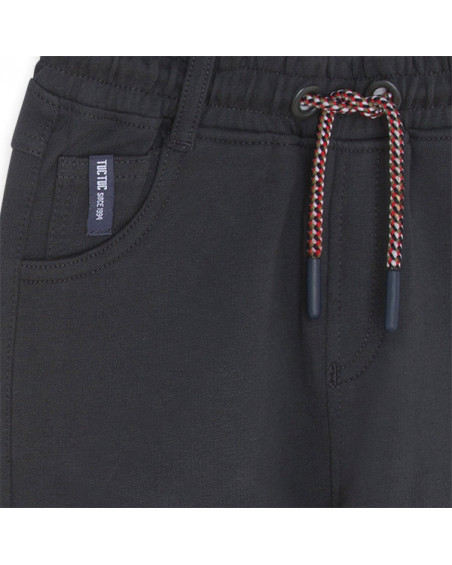 BERMUDA FELPA CORDONES NIÑO GRIS BASICOS BABY BERMUDA FELPA CORDONES NIÑO GRIS BASICOS BABY